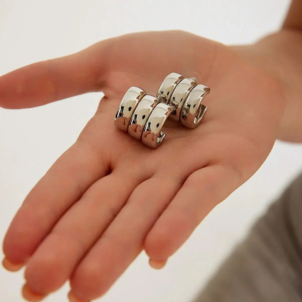 Boucles d’oreilles, créoles, argenté - ARMINE'S STYLE HUB