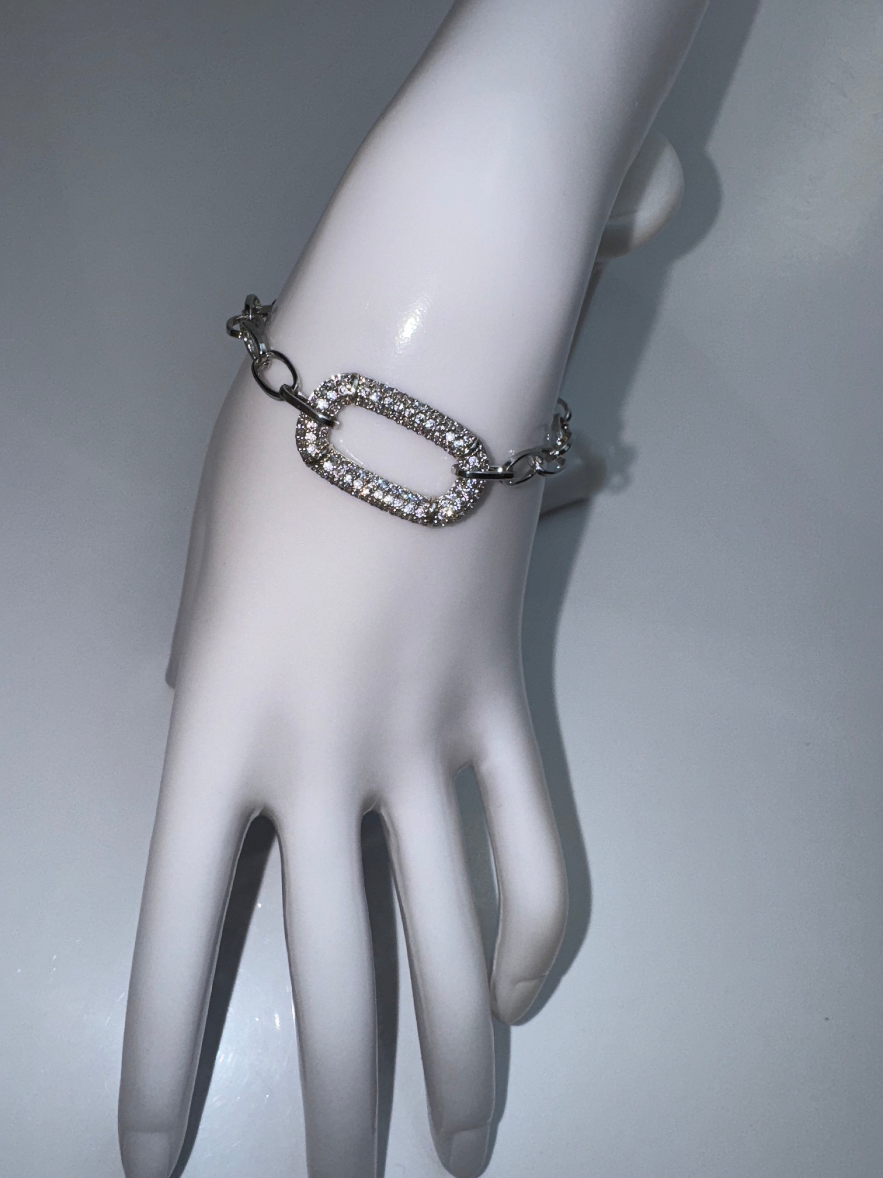 Bracelet argent Strass Zirconium