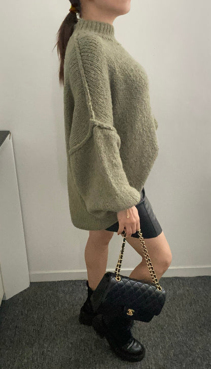 Pull large en tricot épais Leila - ARMINE'S STYLE HUB