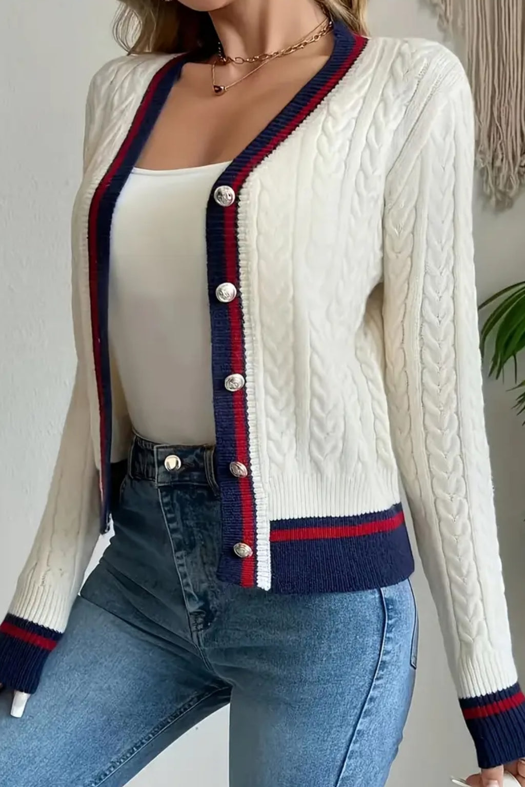 Gilet en Maille à Boutons
