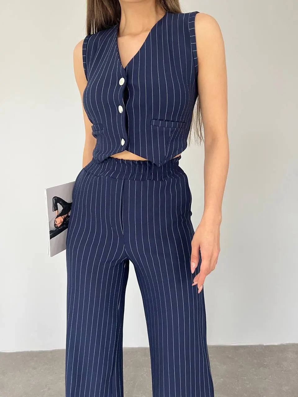 Veste tailleur sans manches - Blanc - - 22.00 Veste tailleur sans manches - Blanc - - 22.00