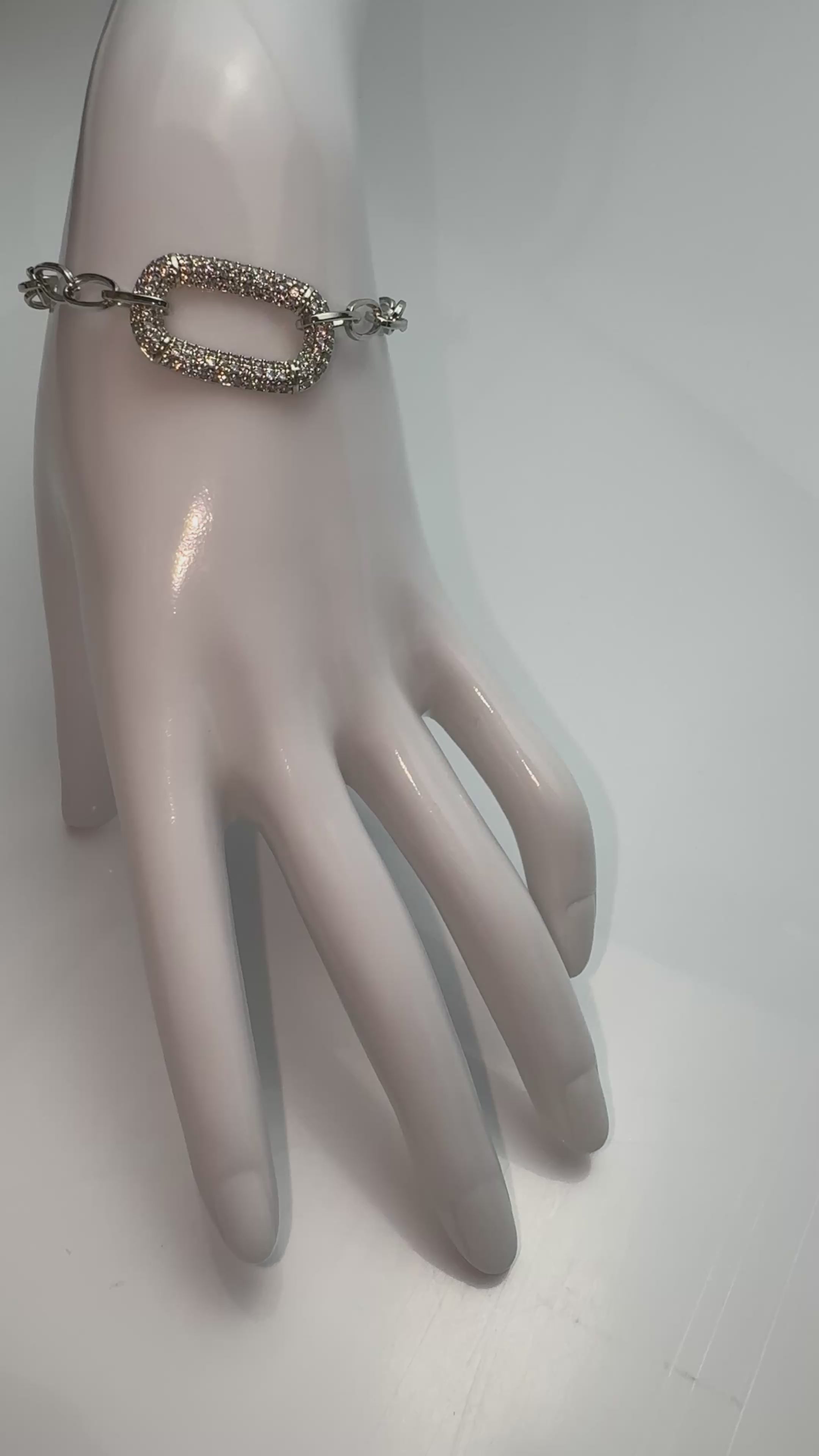 Bracelet argent Strass Zirconium